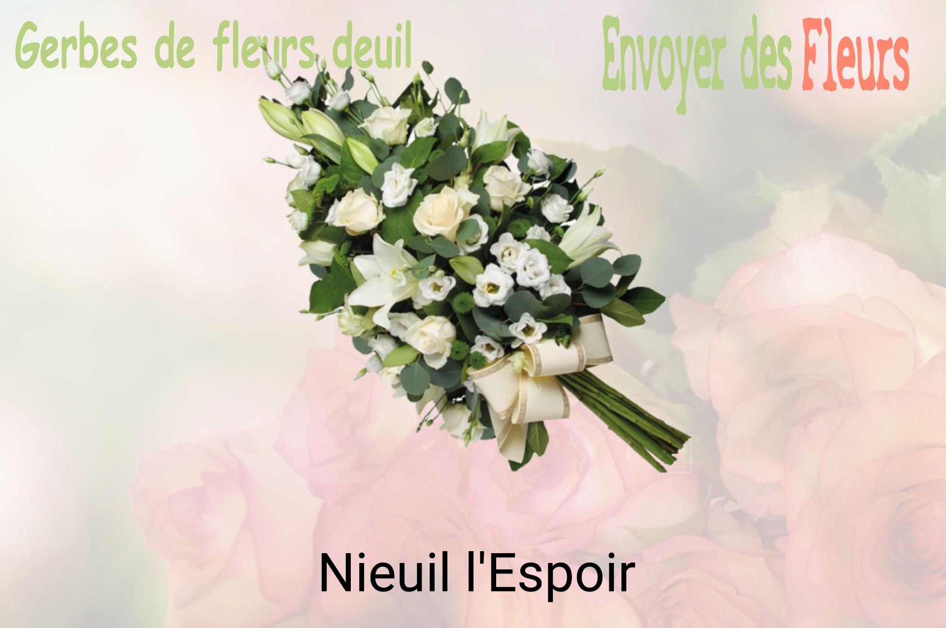 Gerbe de fleurs de deuil livrée à Nieuil-l'Espoir